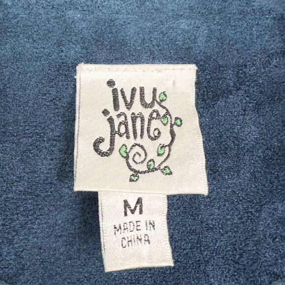 Ivy Jane faux suede open jacket d-ring roll-tab sleeve relaxed fit lagenlook - Picture 8 of 10